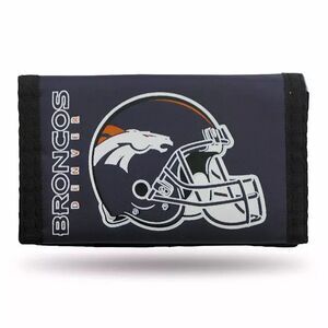 Officially Licensed NFL Denver Broncos Nylon Trifold Wallet